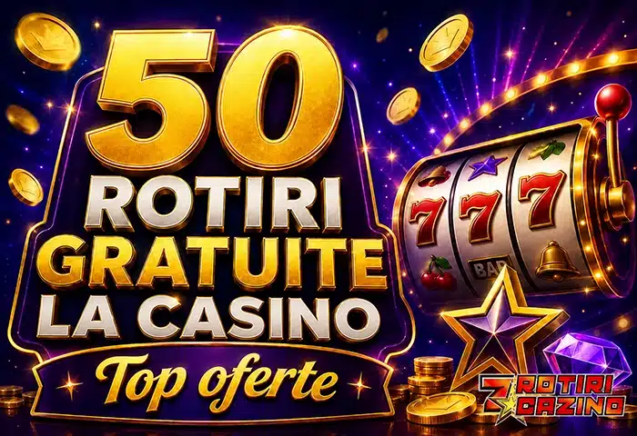 50 Rotiri Gratuite Cu si Fara Depunere la Casino