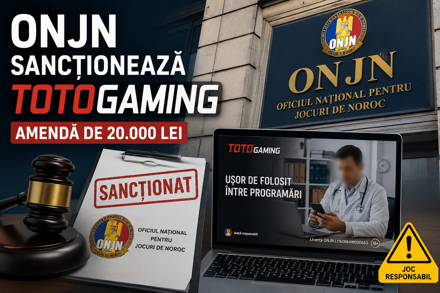 TotoGaming sanctiune pentru reclame
