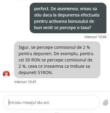 taxa la depunere aplicata pe Casa Pariurilor Casino